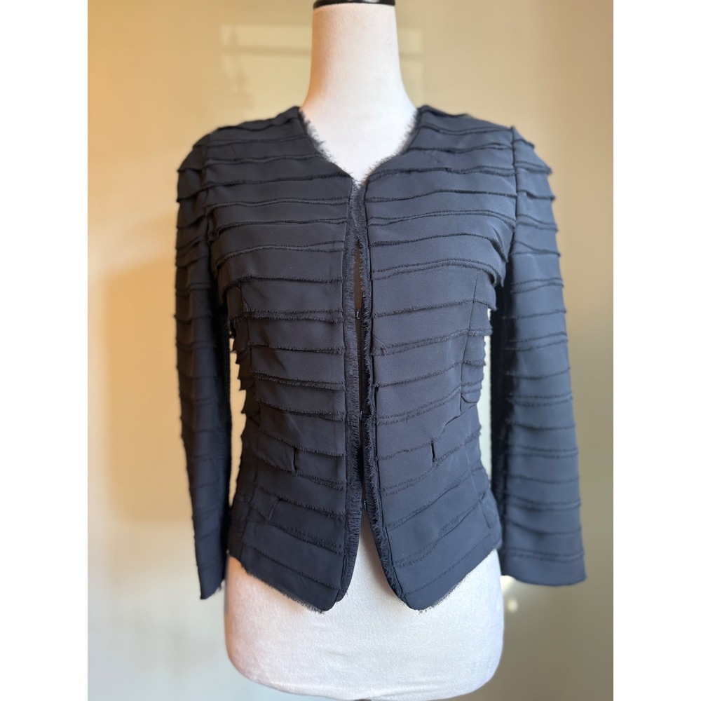 McGinn Black Textured Jacket Blazer Nordstrom 4 classic elegant capsule Whimsi